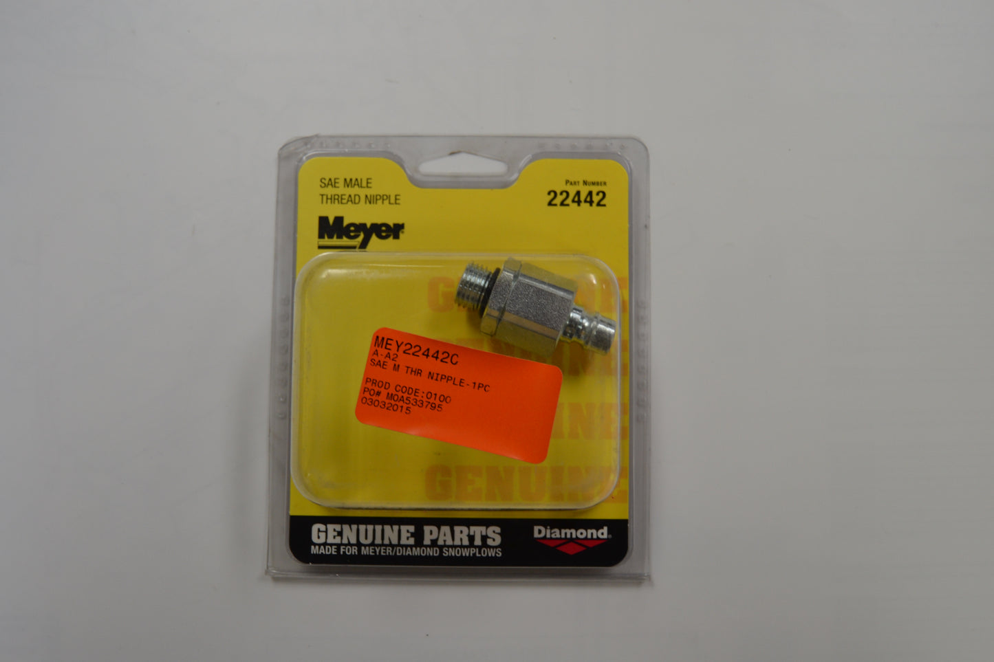 22442C SAE M THR NIPPLE-1PC