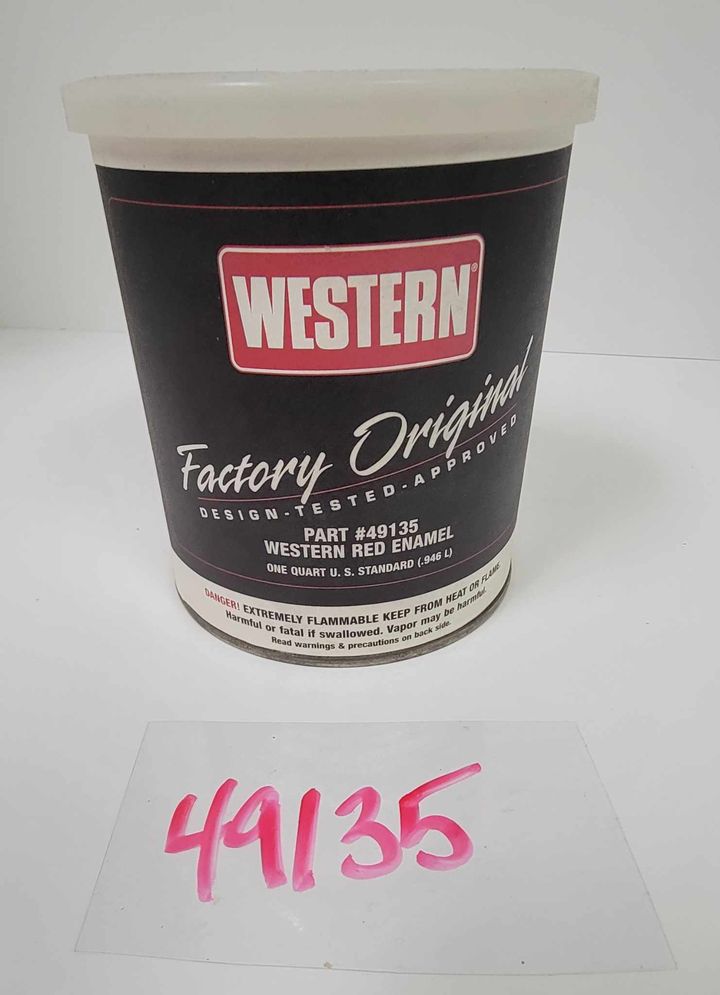 49135 WESTERN WESTERN RED ENAMEL QUART