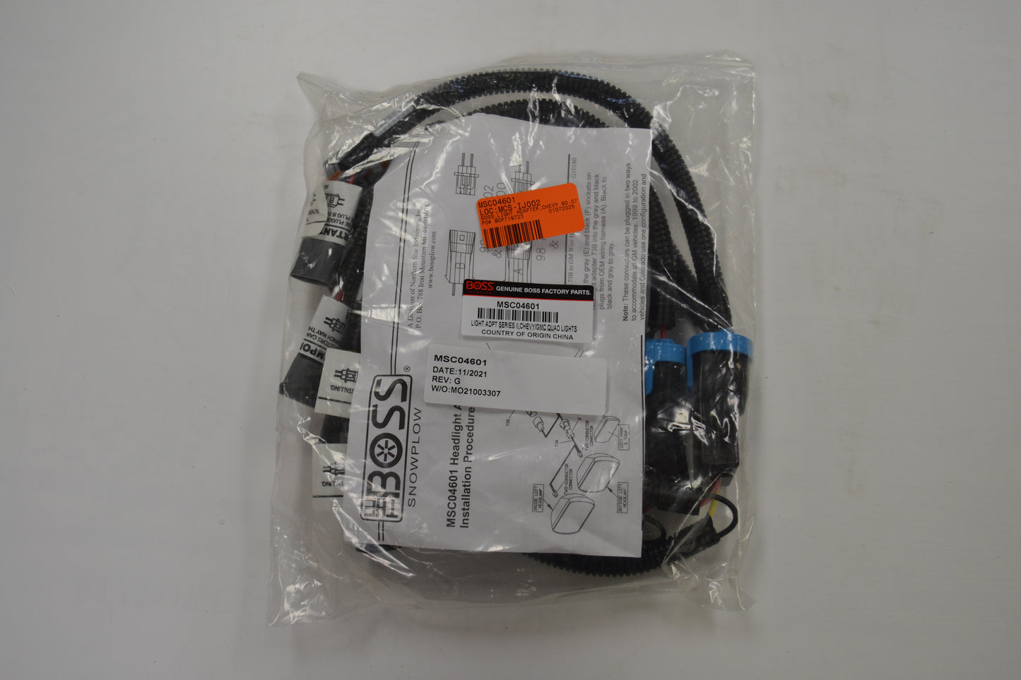 MSC04601 BOSS LIGHT ADAPT CHEVY 90-07(4 LAMP) 13 PIN