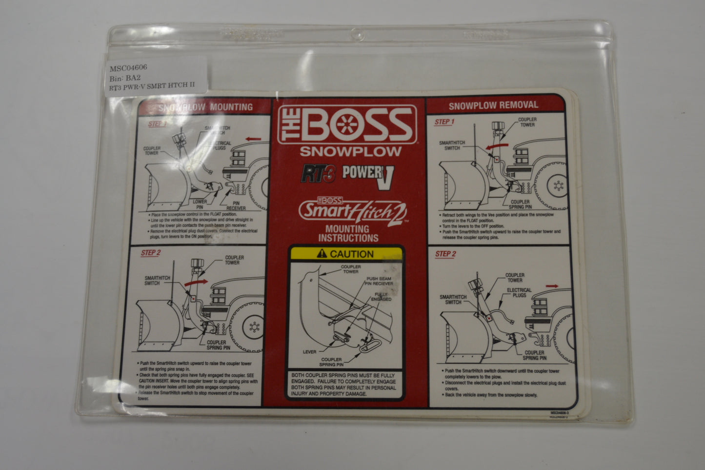 MSC04606 BOSS DECAL,NTG INST,POWER-V,SMARTHITCH2