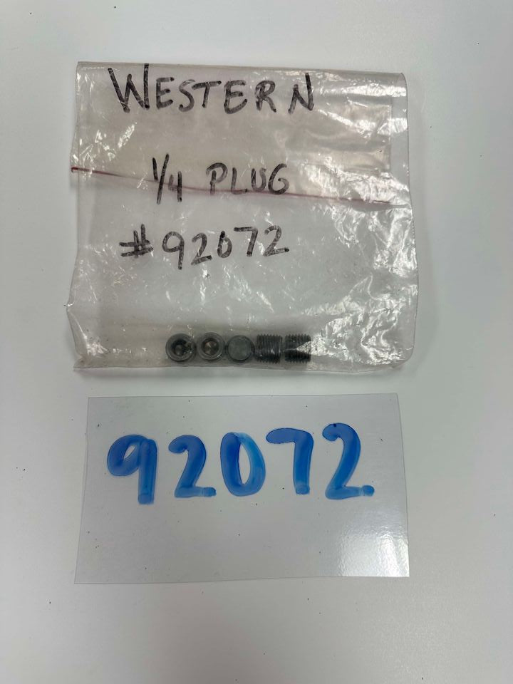 92072 WESTERN PLUG 1/4 NPT HX SO