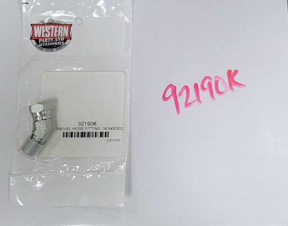 92190K WESTERN SWIVEL HOSE FITTING 1/4" X 45D