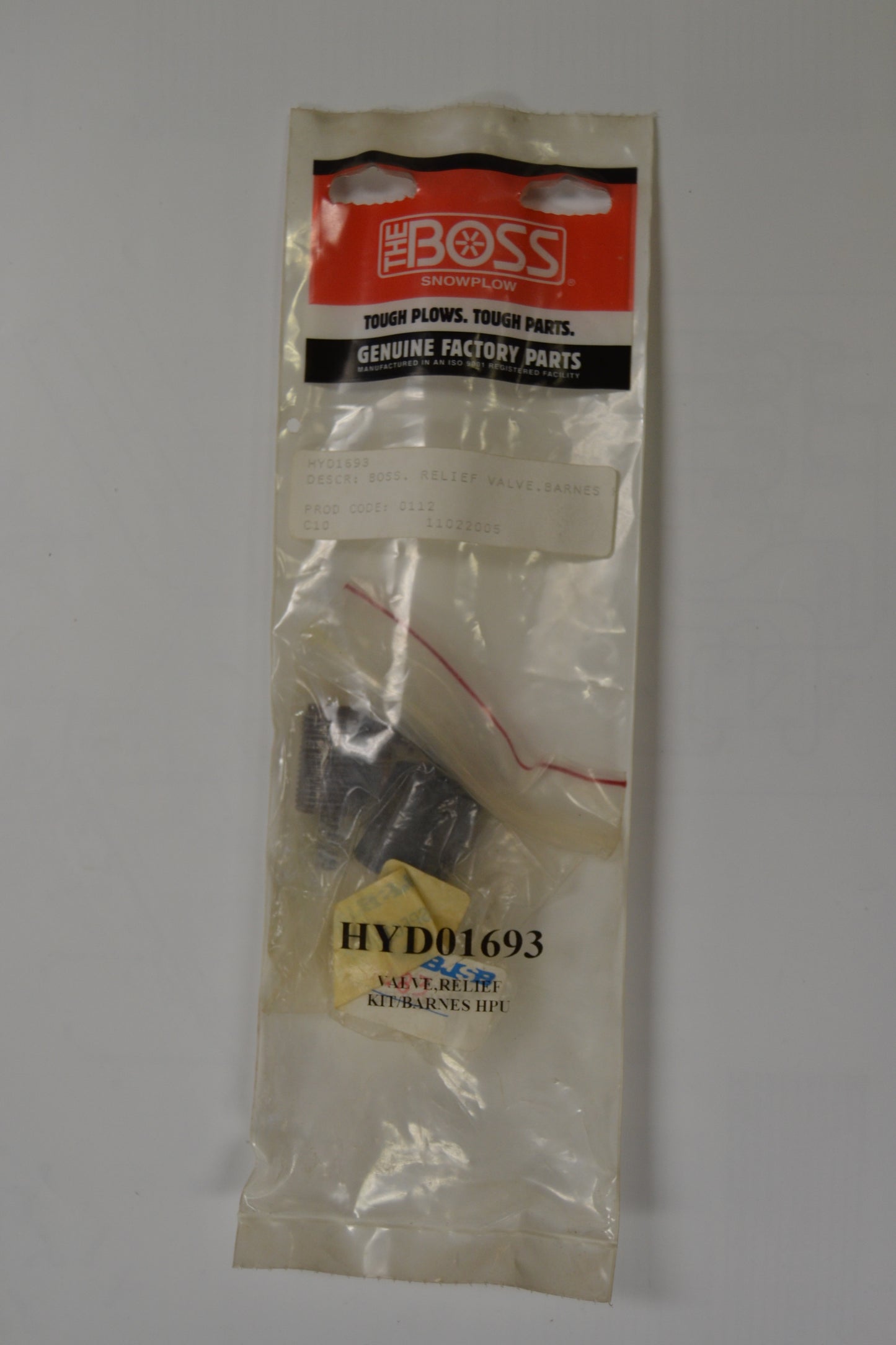HYD01693 BOSS VALVE,RELIEF KIT/POWER UNIT
